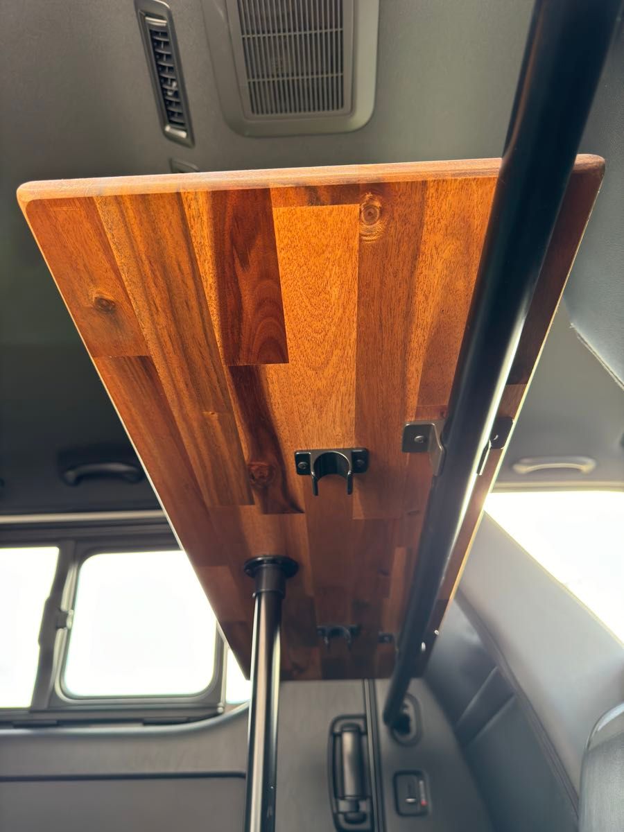 ハイエース セカンドテーブル アカシア材 キャンプ 車中泊 釣り ハイエース セカンドテーブル アカシア材 キャンプ 車中泊 釣り