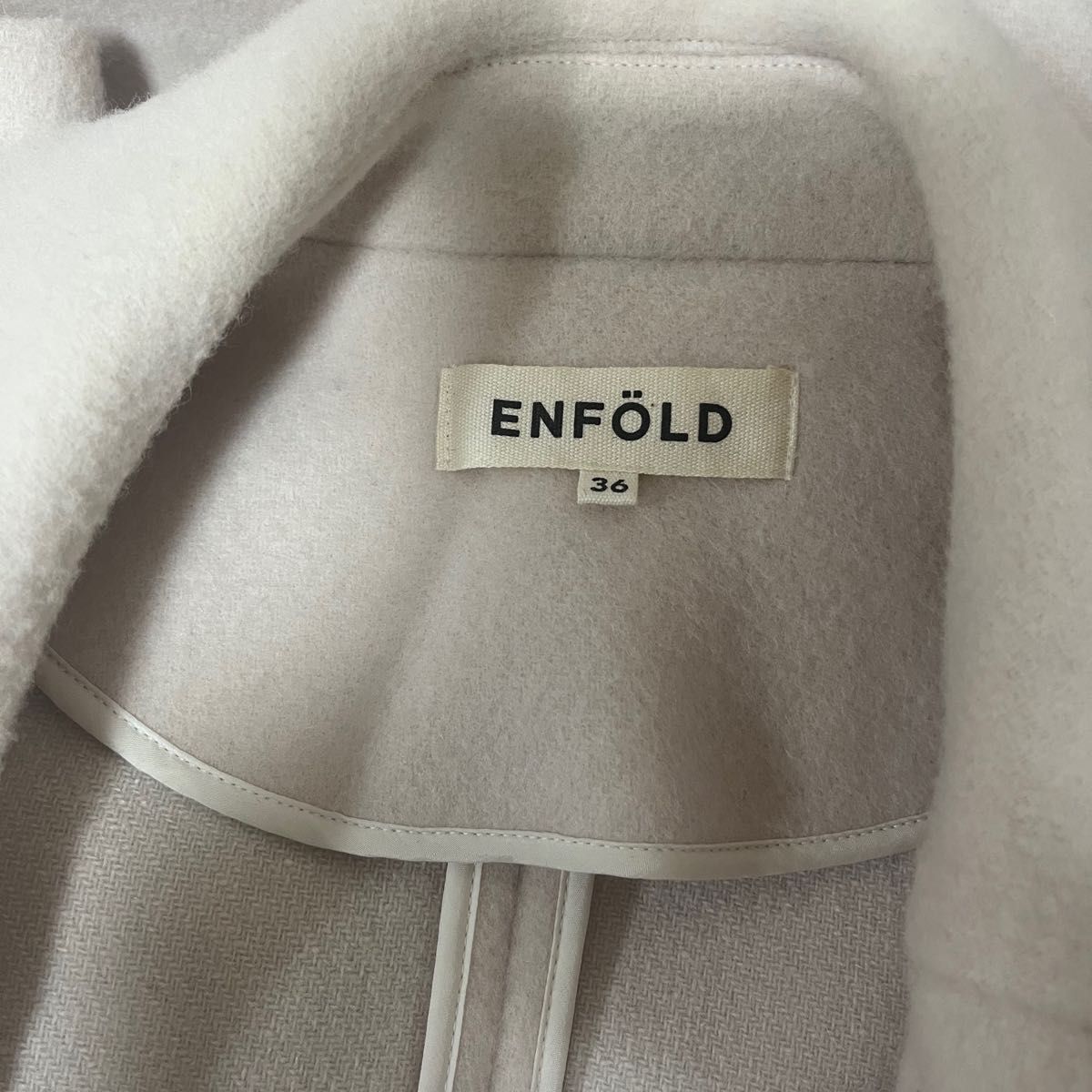 ENFOLDエンフォルド ショートビーバーボックスコクーンコート ENFOLDエンフォルド ショートビーバーボックスコクーンコート