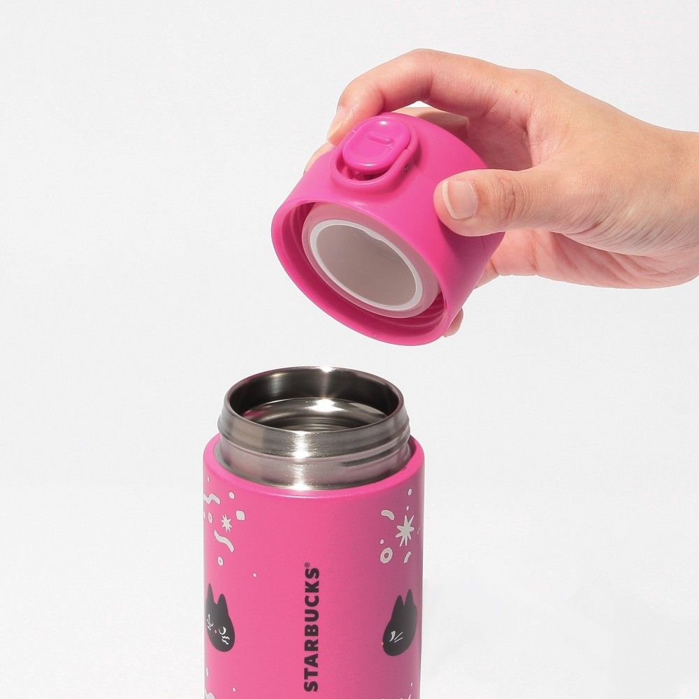 スタバ ハロウィン 2024 ステンレス ボトル ピンク381ml 猫 黒猫 スタバ ハロウィン 2024 ステンレス ボトル ピンク381ml 猫 黒猫