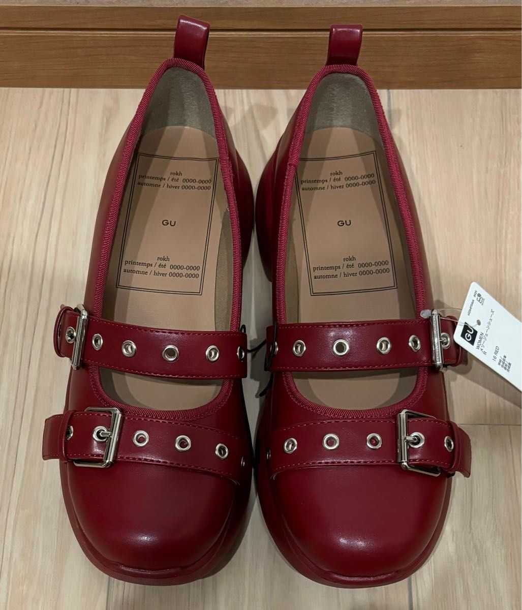 GU rokh ロク コラボ メリージェーンシューズ XL レッド 赤 RED GU rokh ロク コラボ メリージェーンシューズ XL レッド 赤 RED
