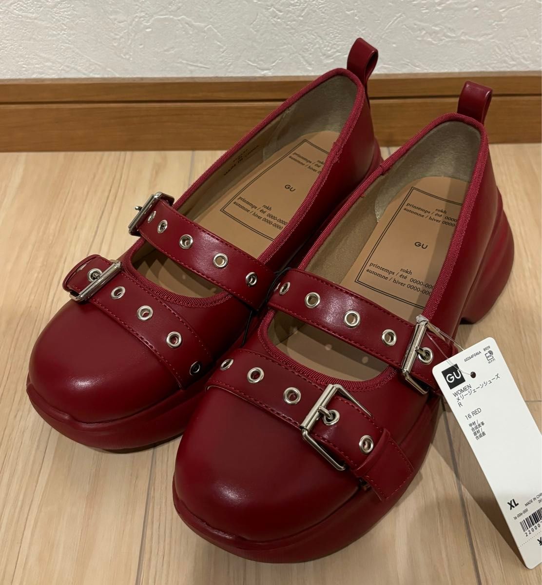 GU rokh ロク コラボ メリージェーンシューズ XL レッド 赤 RED GU rokh ロク コラボ メリージェーンシューズ XL レッド 赤 RED