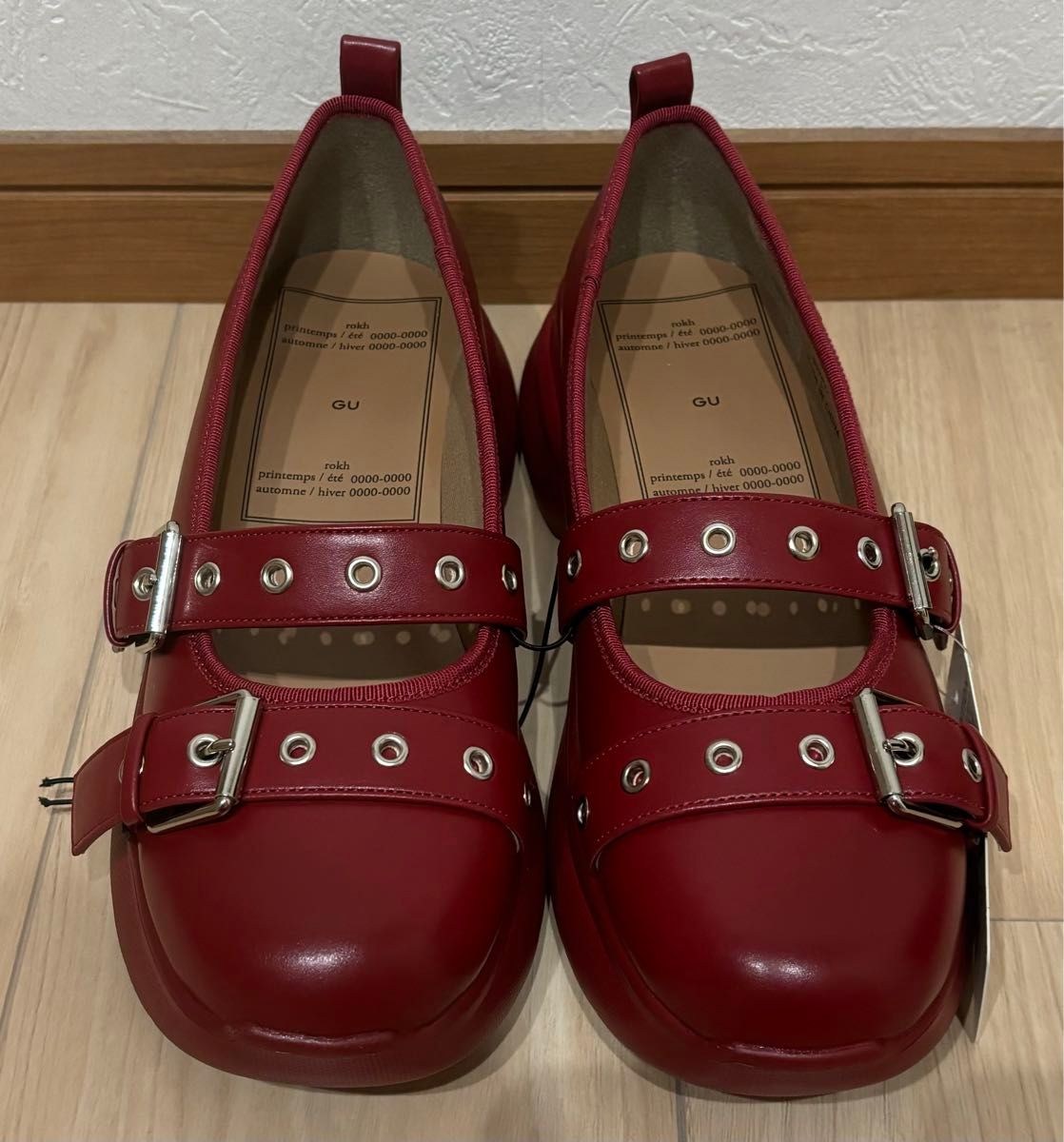 GU メリージェーンシューズ by rokh 赤】新品(タグ付き GU メリージェーンシューズ by rokh 赤】新品(タグ付き