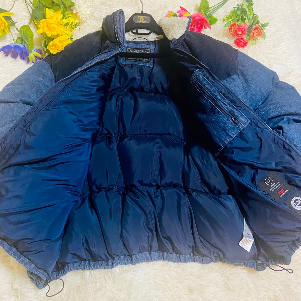 完売品●XL●LEVI'S●リーバイス●ダウンジャケット●インディゴ●デニム●SUPER PUFFER JACKET●大きいサイズ