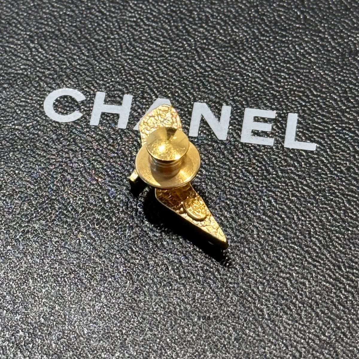 CHANEL シャネル ブローチ 靴 パール ゴールド ブラック CHANEL シャネル ブローチ 靴 パール ゴールド ブラック