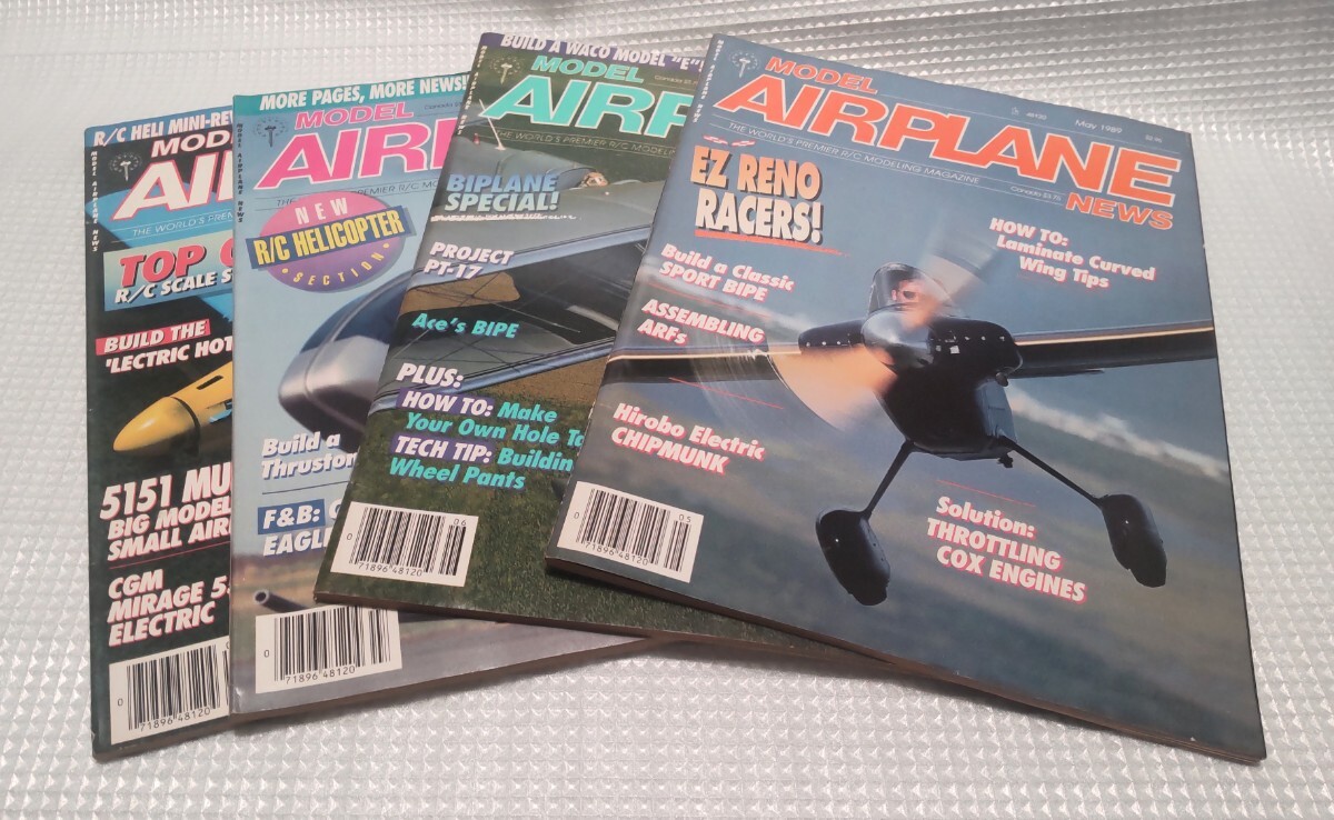 MODEL AIR PLANE NEWS 1989年5月〜8月号4冊まとめて
