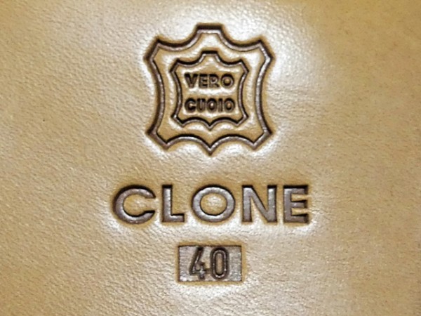 即決★CLONE★メンズ 25cm レザーサイドゴアブーツ クローン 良品 本革 ブラウン 茶 プレーントゥ 革靴 本皮_画像6