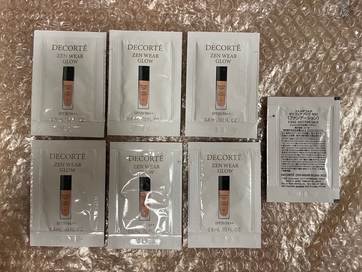 コスメデコルテ ゼン ウェア グロウ サンプル 試供品 0 6ml×7 コスメデコルテ ゼン ウェア グロウ サンプル 試供品 0 6ml×7