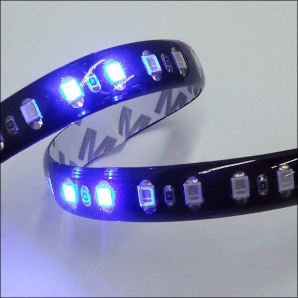 LED テープライト 青 (81) ブルー 30cm ナイトライダー風(fēng) おまけスイッチ付 メール便送料無(wú)料/21ш