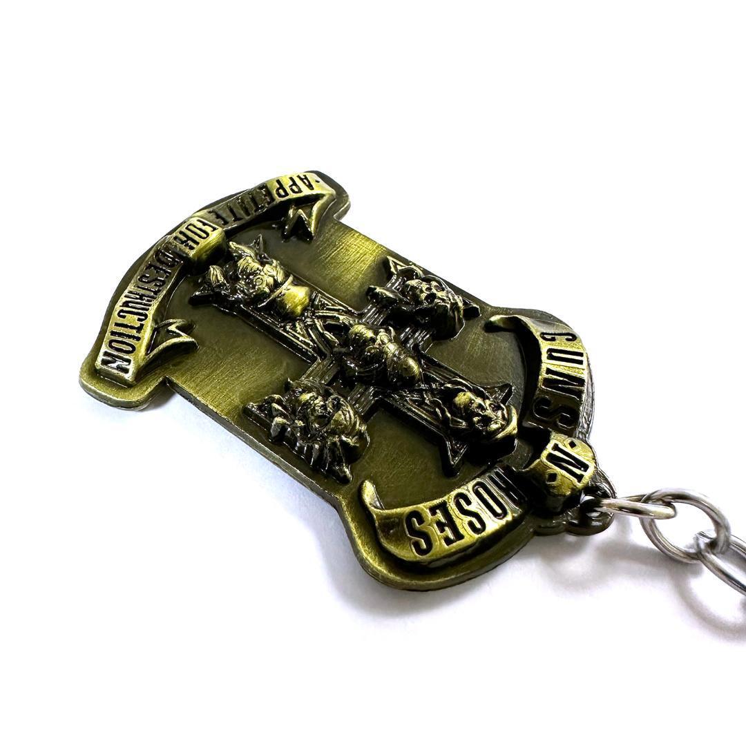 GUNS N' ROSES 十字架 キーホルダー ゴールド ガンズ アンド GUNS N' ROSES 十字架 キーホルダー ゴールド ガンズ アンド