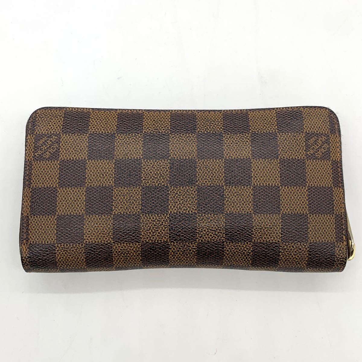 [ ultimate beautiful goods ]LOUISVUITTON Louis Vuitton Damier eben long wallet Zippy wallet round fastener Zip men's lady's N60015 1 jpy 