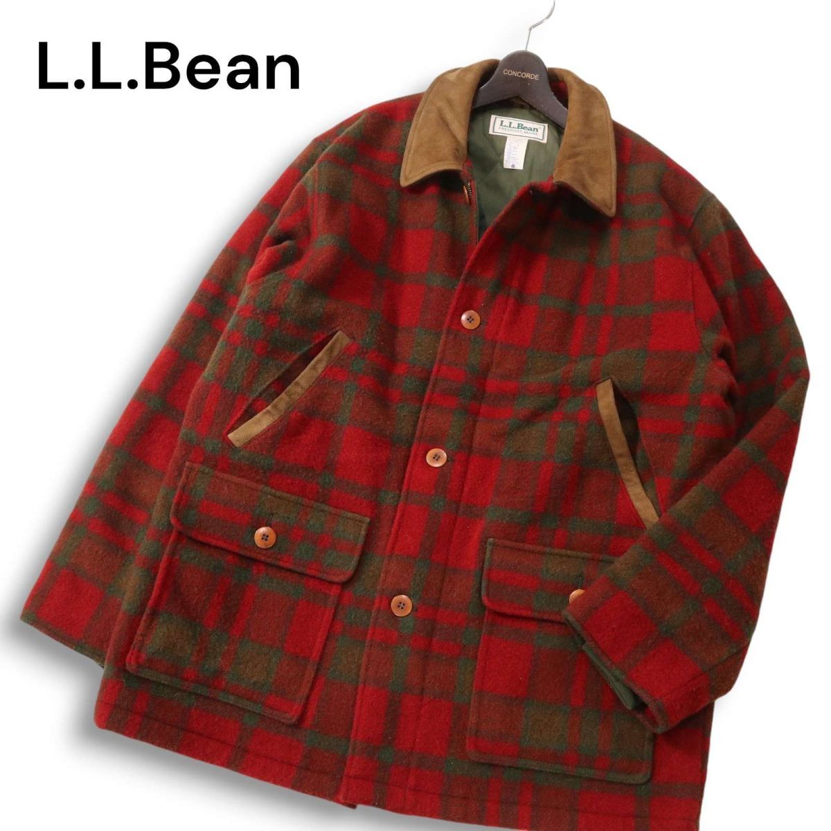 ブランド一覧 | ワールド オンラインストア チェック USA製 秋冬★ エルエルビーン ヴィンテージ L.L.Bean 70s~80s★ ウール 赤 I4T03427_A#N メンズ Sz.L ジャケット ハンティング 男性用