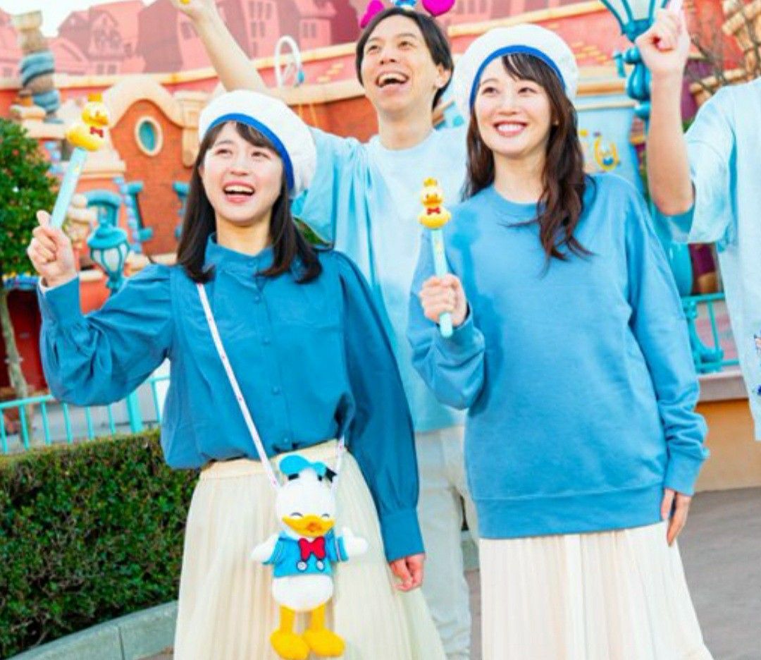 未使用 ディズニーランド パルパルーザ ドナルド ベレー帽 ク 未使用 ディズニーランド パルパルーザ ドナルド ベレー帽 ク