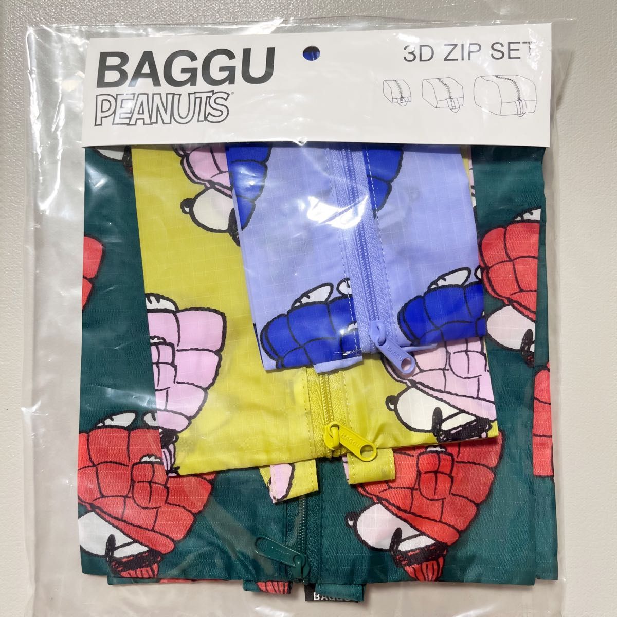 Baggu × スヌーピー 3D Zip Set ポーチ3点セット Puffer Snoopy Baggu × スヌーピー 3D Zip Set ポーチ3点セット Puffer Snoopy