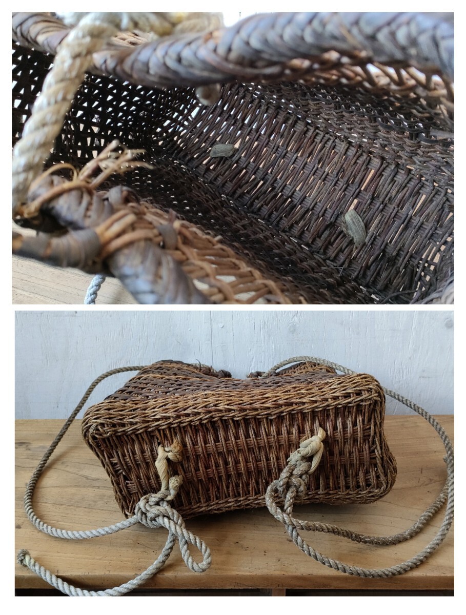 古道具 大きなあけびの蓋つきバスケット|家具・インテリア 古道具 大きなあけびの蓋つきバスケット|家具・インテリア
