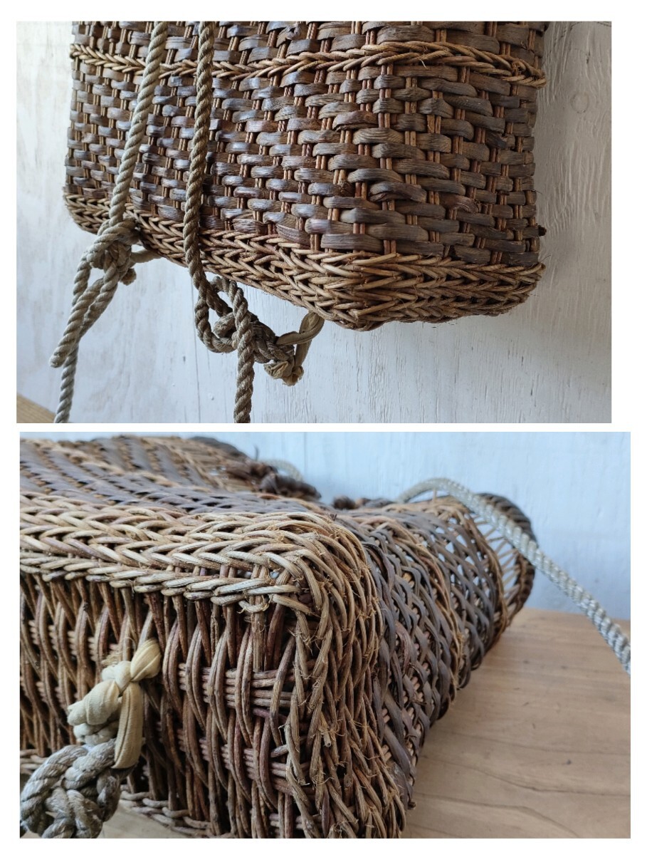 古道具 大きなあけびの蓋つきバスケット|家具・インテリア 古道具 大きなあけびの蓋つきバスケット|家具・インテリア