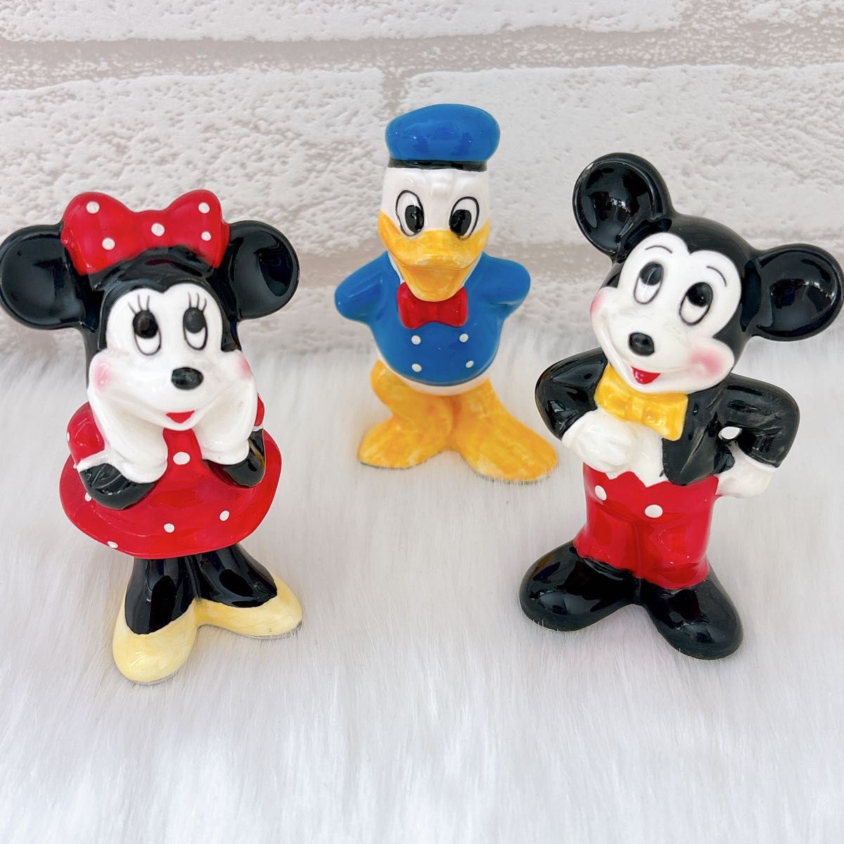 ディズニー ミッキー ミニー ドナルド 陶器 置物 フィギュア ディズニー ミッキー ミニー ドナルド 陶器 置物 フィギュア