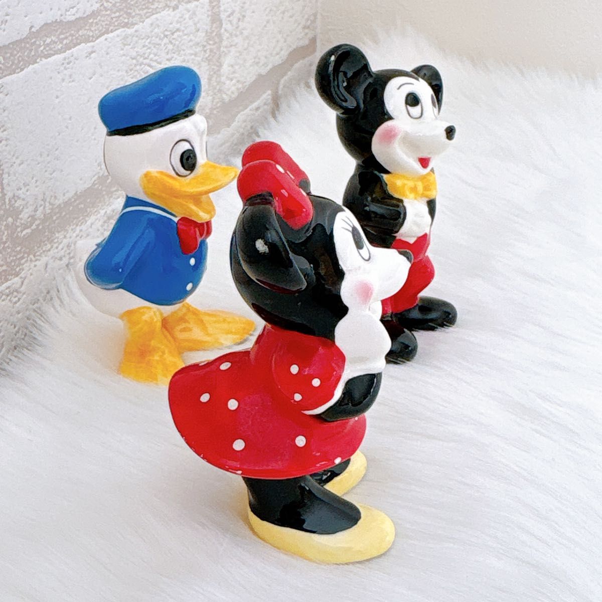 ディズニー ミッキー ミニー ドナルド 陶器 置物 フィギュア ディズニー ミッキー ミニー ドナルド 陶器 置物 フィギュア
