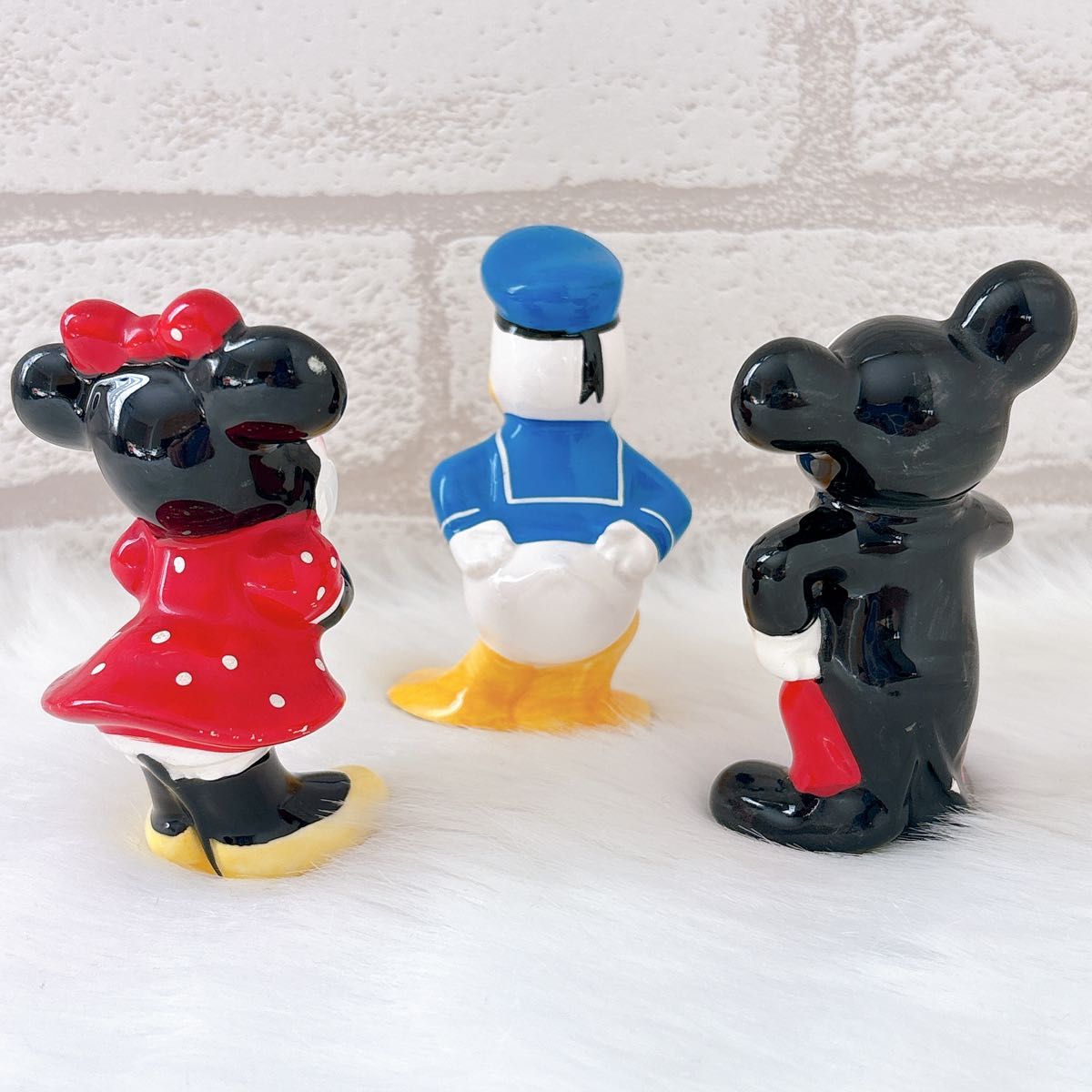 ディズニー ミッキー ミニー ドナルド 陶器 置物 フィギュア ディズニー ミッキー ミニー ドナルド 陶器 置物 フィギュア