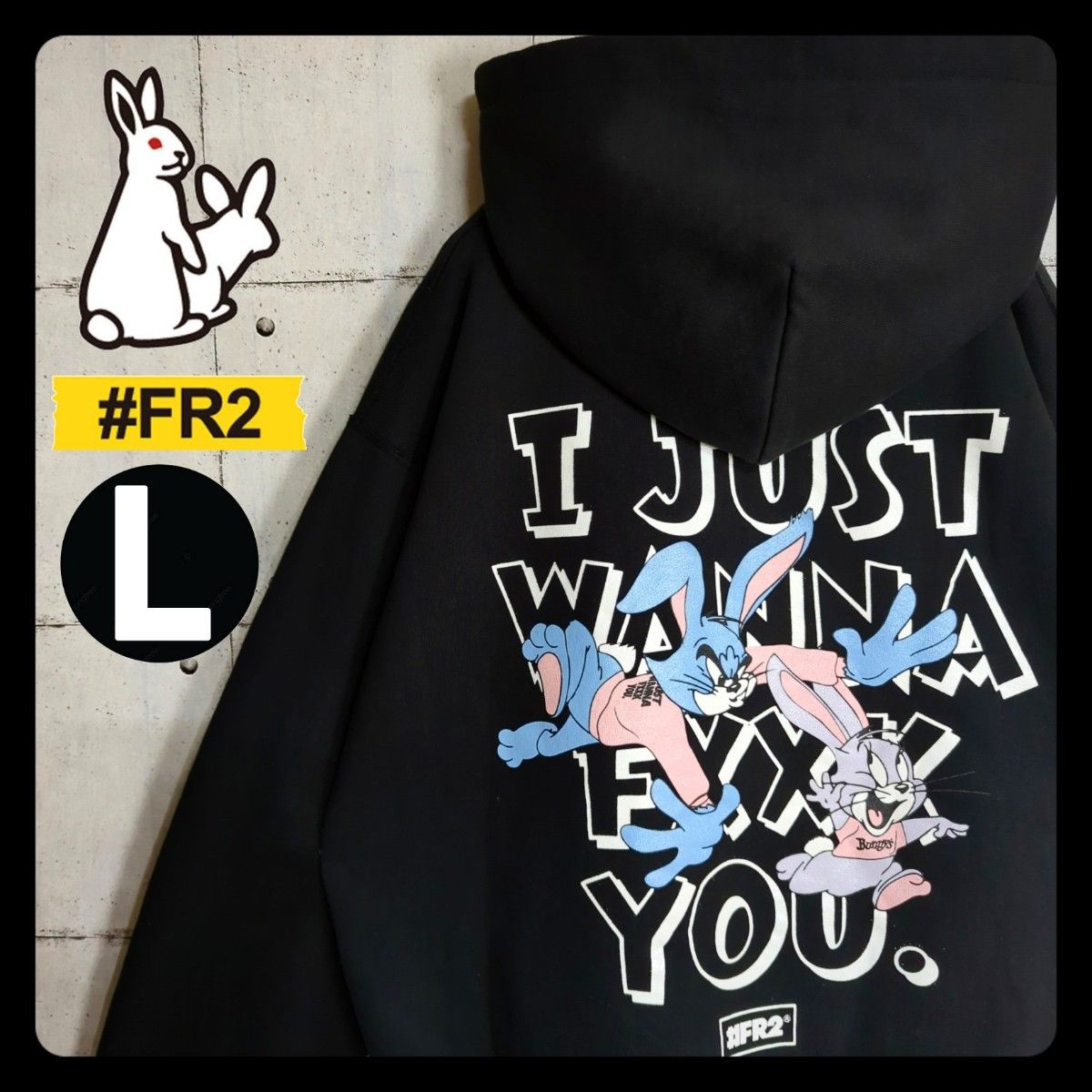 限定コラボ】FR2 トムとジェリー ジップパーカー バックプリント 限定コラボ】FR2 トムとジェリー ジップパーカー バックプリント