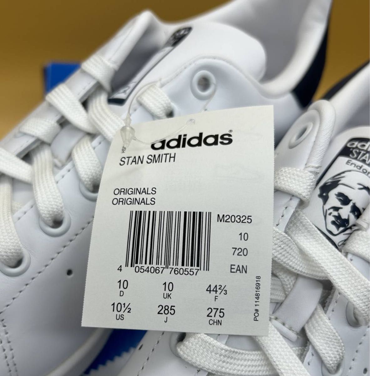adidas スタンスミス 白x紺 レザー STAN SMITH 28 5cm 未使用 adidas スタンスミス 白x紺 レザー STAN SMITH 28 5cm 未使用
