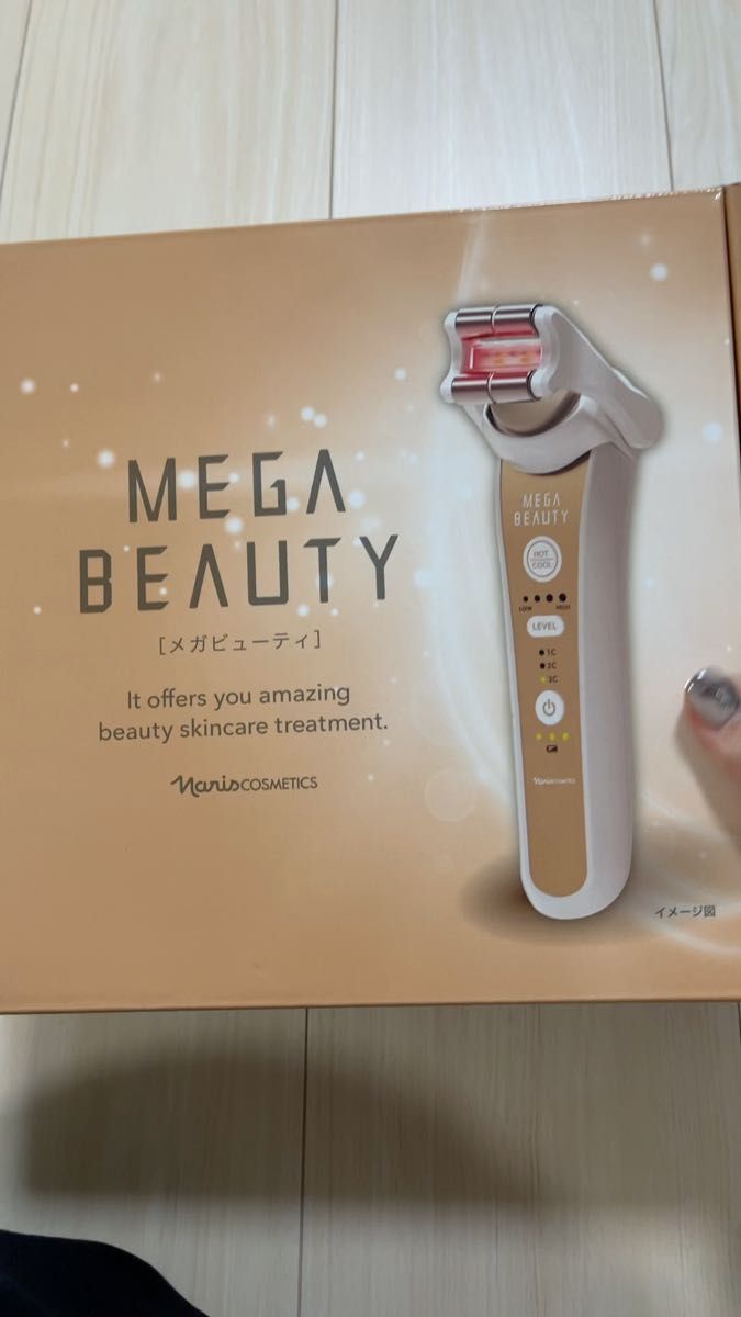 新品未使用未開封ナリス化粧品 美顔器 MEGA BEAUTY メガビューティ+コットン2箱