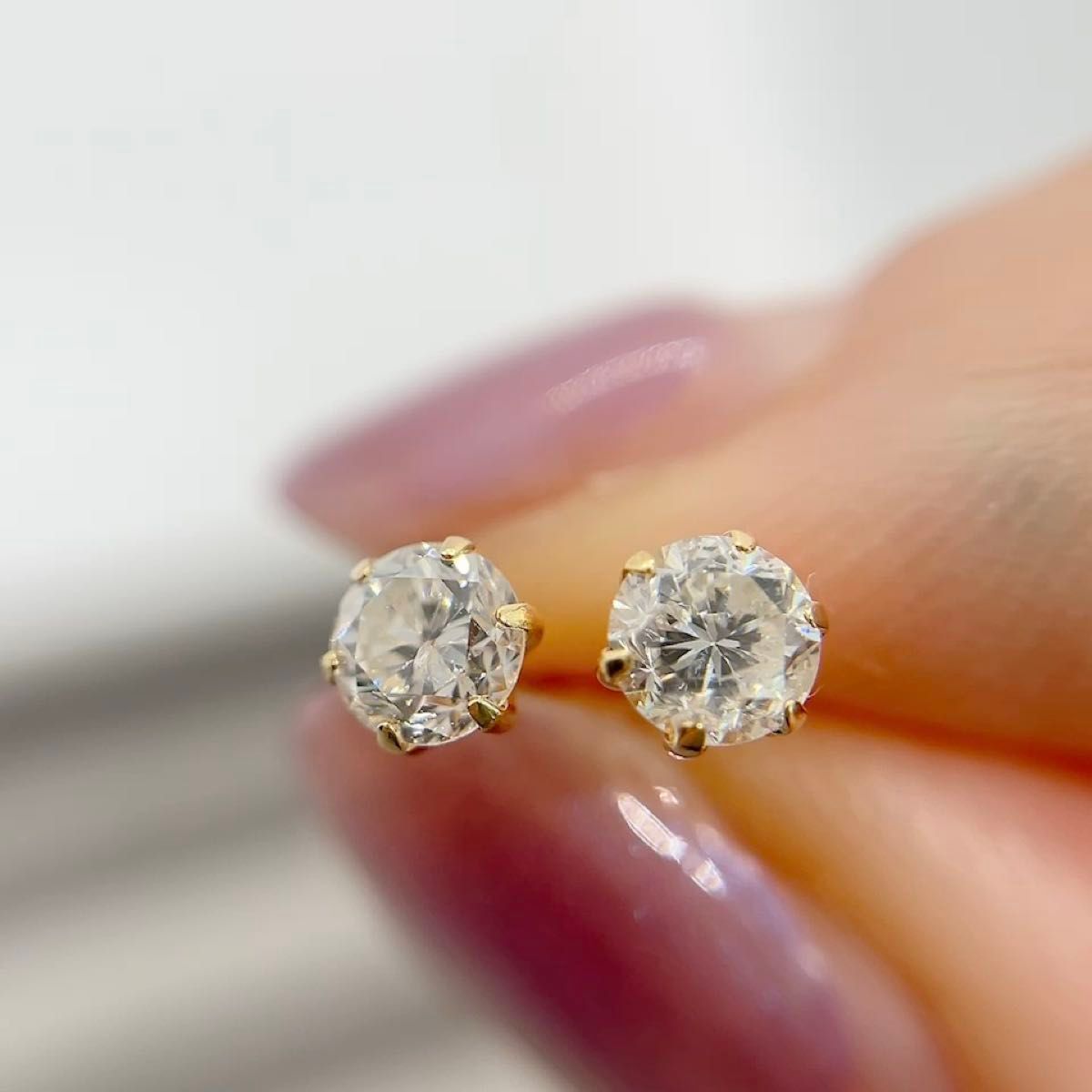 k18 天然ダイヤモンド total 0.810ct ピアス