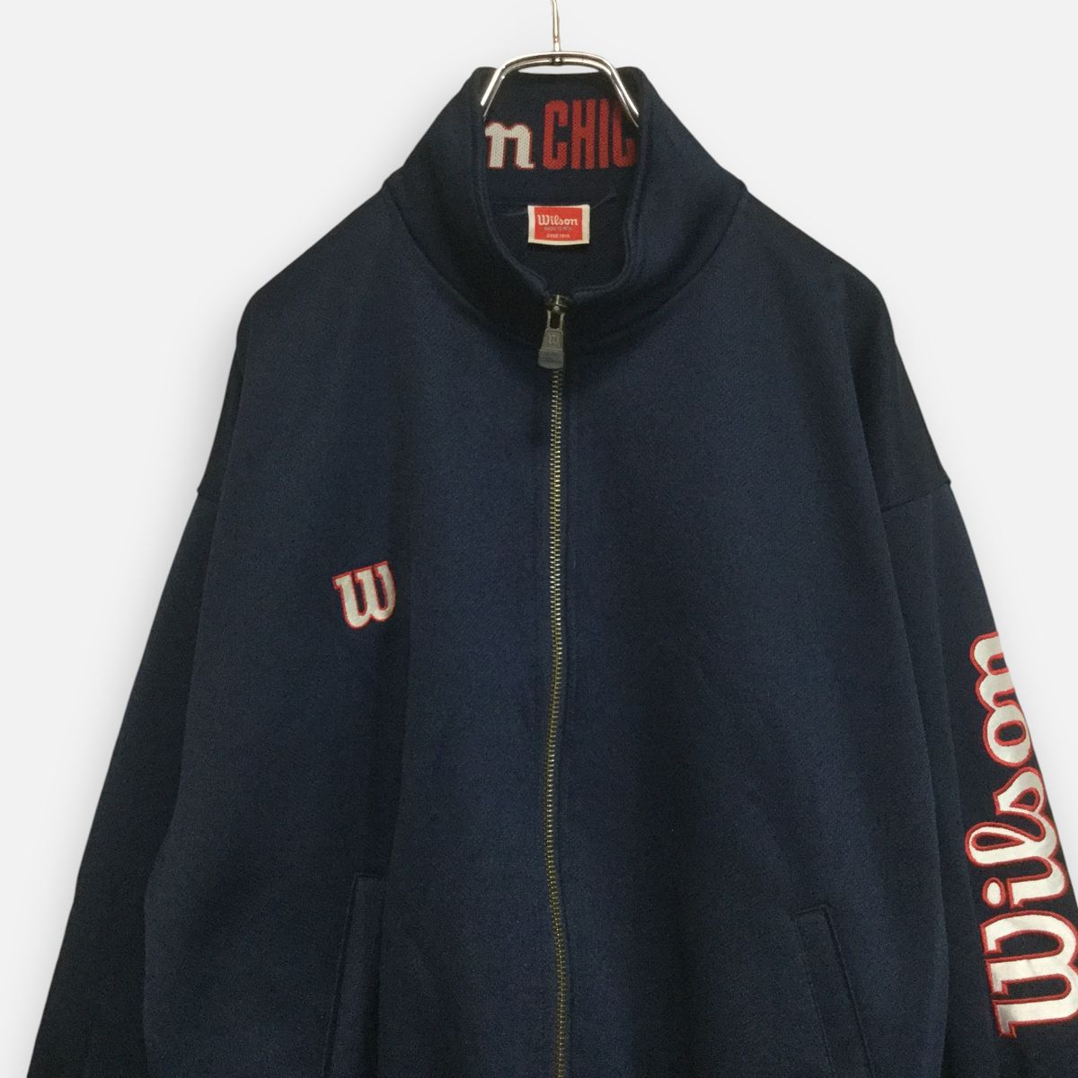 ウィルソン 90s レトロジャージ】 美品 ヴィンテージ 刺繍ロゴ ウィルソン 90s レトロジャージ】 美品 ヴィンテージ 刺繍ロゴ