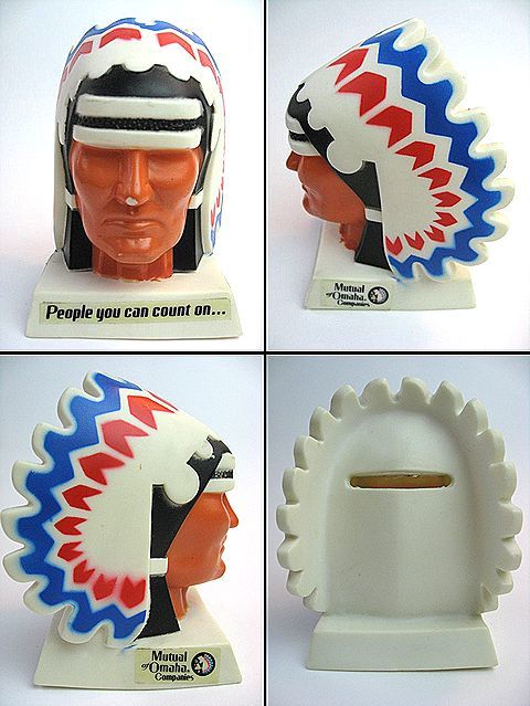 NOS 1980’s Mutual of Omaha ビンテージ 貯金箱 箱付き 1980's Mutual of Omaha ビンテージ 貯金箱 アドバタイジング 検