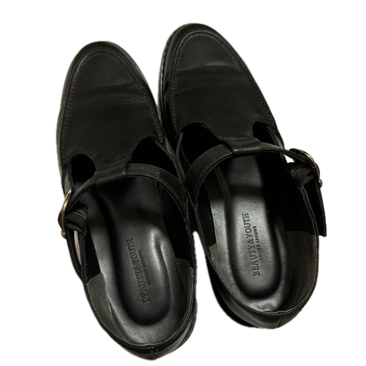 beauty&youth UNITED ARROWS Tストラップ リサイクルレザー beauty&youth UNITED ARROWS Tストラップ リサイクルレザー