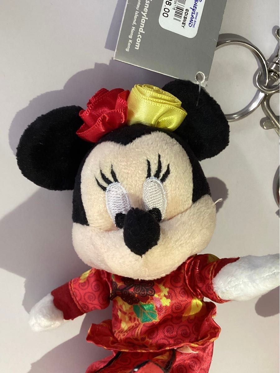 ディズニー ぬいぐるみ キーホルダー ミニー ミッキー 香港 ディズニー ぬいぐるみ キーホルダー ミニー ミッキー 香港