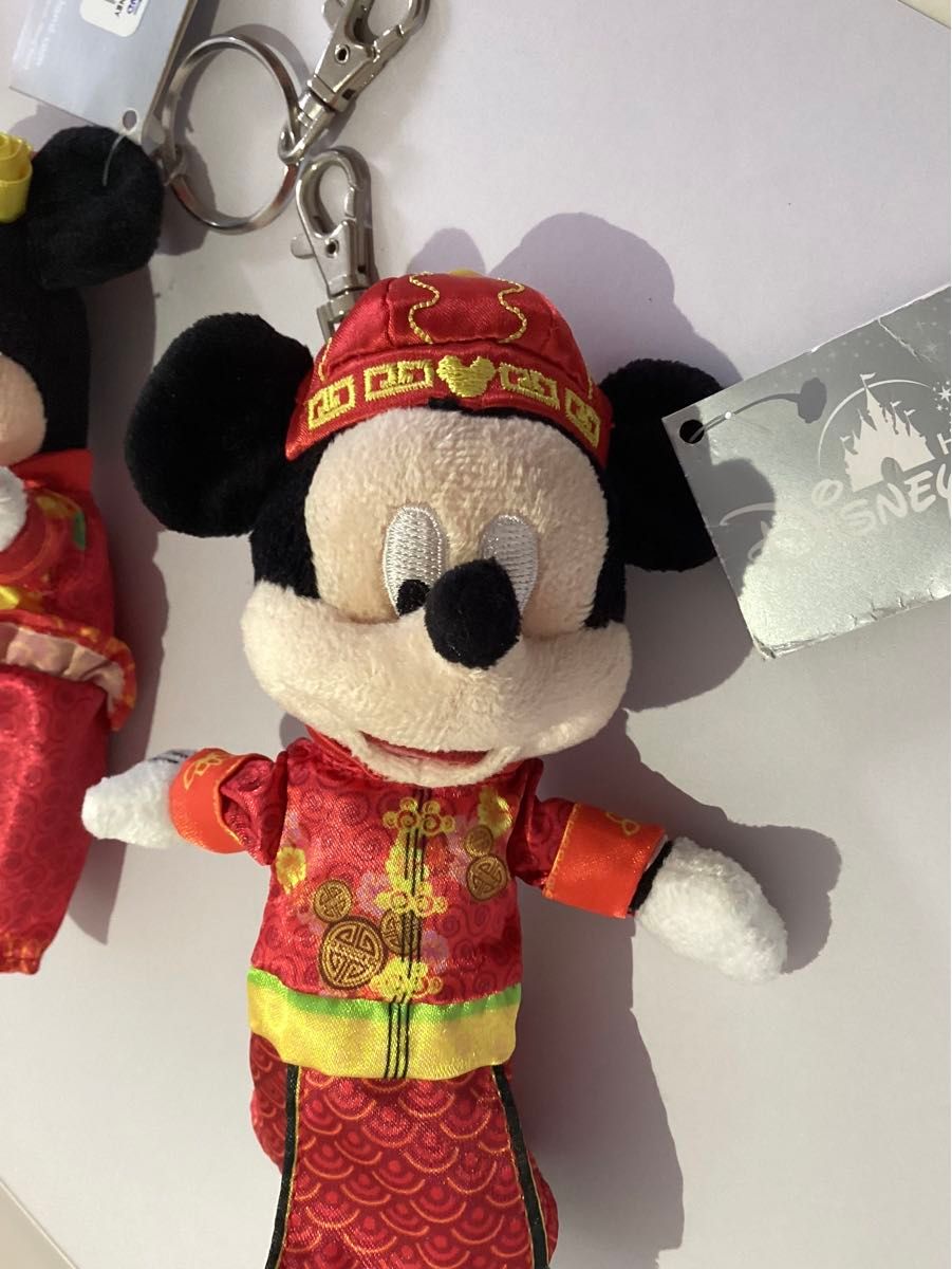 ディズニー ぬいぐるみ キーホルダー ミニー ミッキー 香港 ディズニー ぬいぐるみ キーホルダー ミニー ミッキー 香港