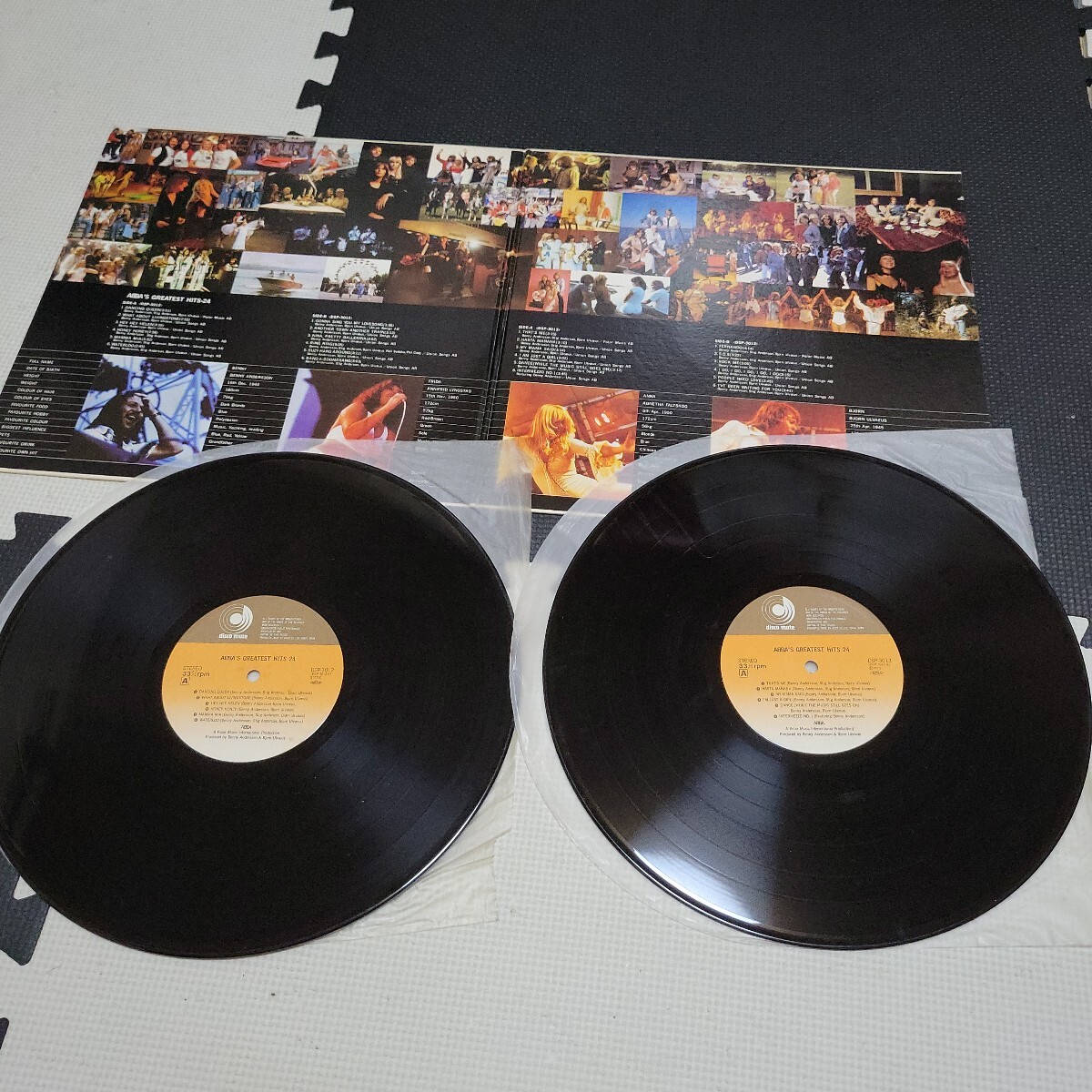 ABBA the best album gray test *hitsu24 LP2 sheets set western-style music album beautiful goods 