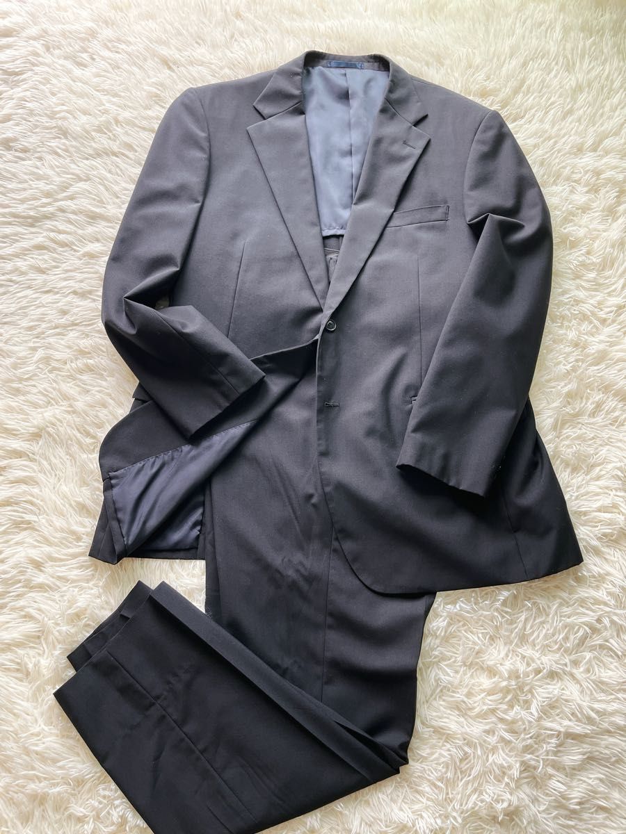 大きいサイズ美品 VinoRosso セットアップ スーツ ブラック 大きいサイズ美品 VinoRosso セットアップ スーツ ブラック