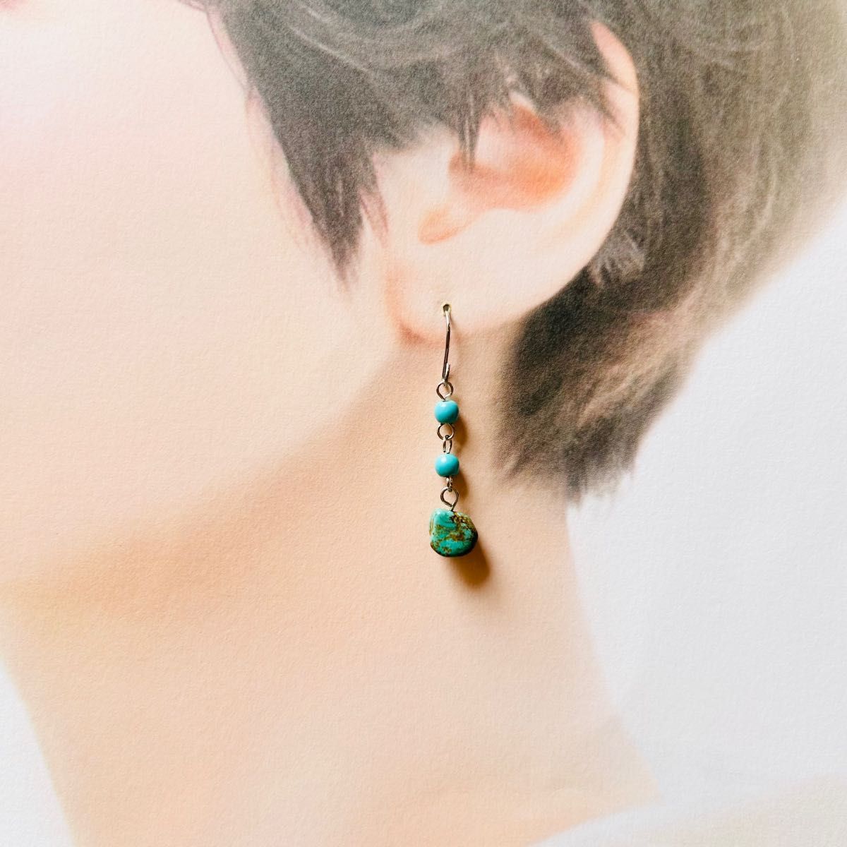 126 ターコイズ さざれ ハンドメイド サージカルステンレス 126 ターコイズ さざれ ハンドメイド サージカルステンレス