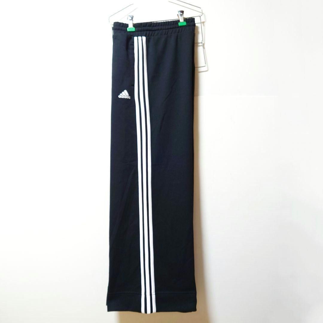 新品 adidas 黒 L ワイドレッグトラックパンツ ジャージ 新品 adidas 黒 L ワイドレッグトラックパンツ ジャージ