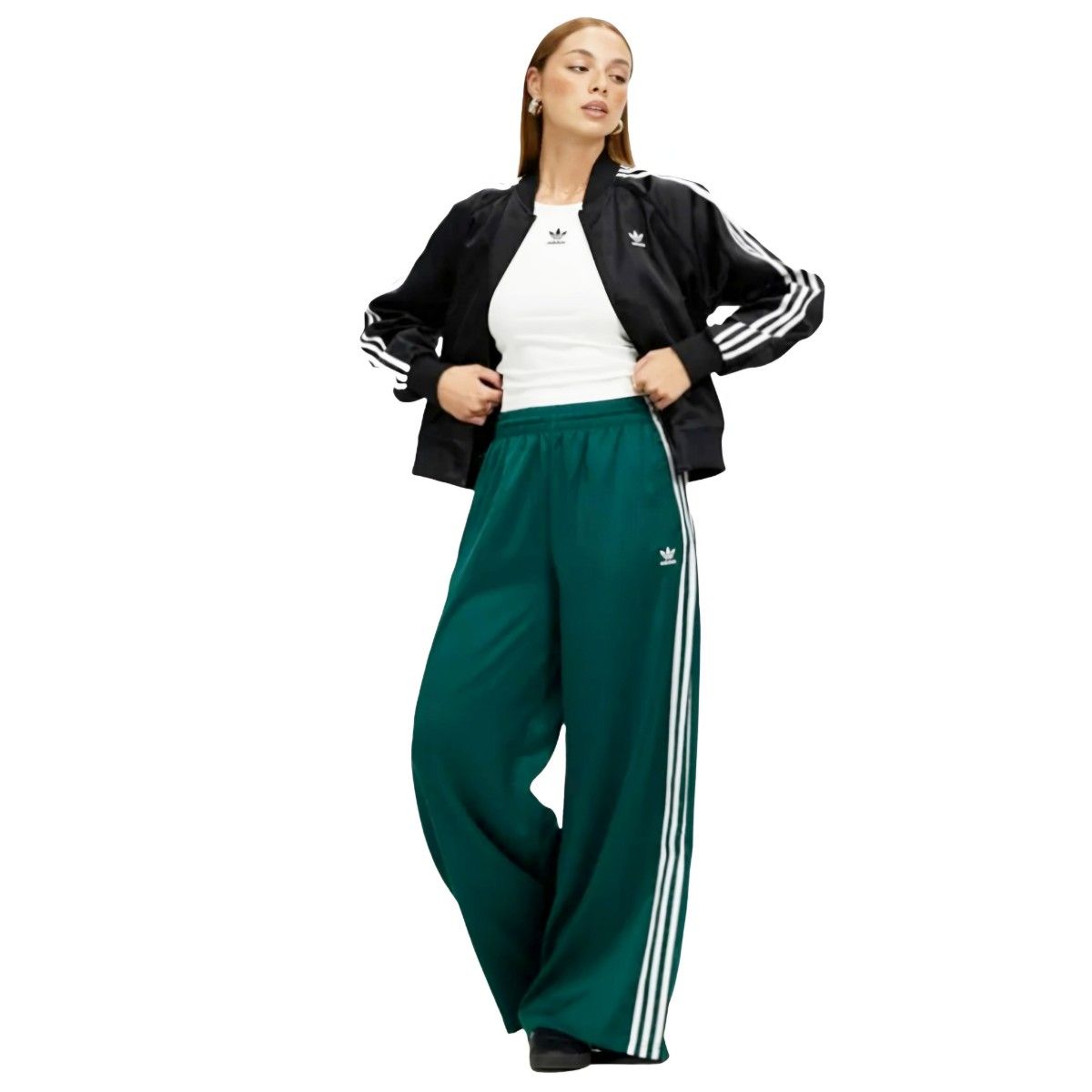新品 adidas サテンワイドレッグパンツ ファイヤーバード 新品 adidas サテンワイドレッグパンツ ファイヤーバード