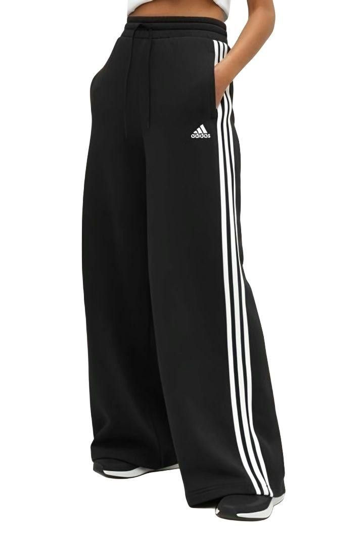新品 adidas 黒 L ワイドレッグトラックパンツ ジャージ 新品 adidas 黒 L ワイドレッグトラックパンツ ジャージ