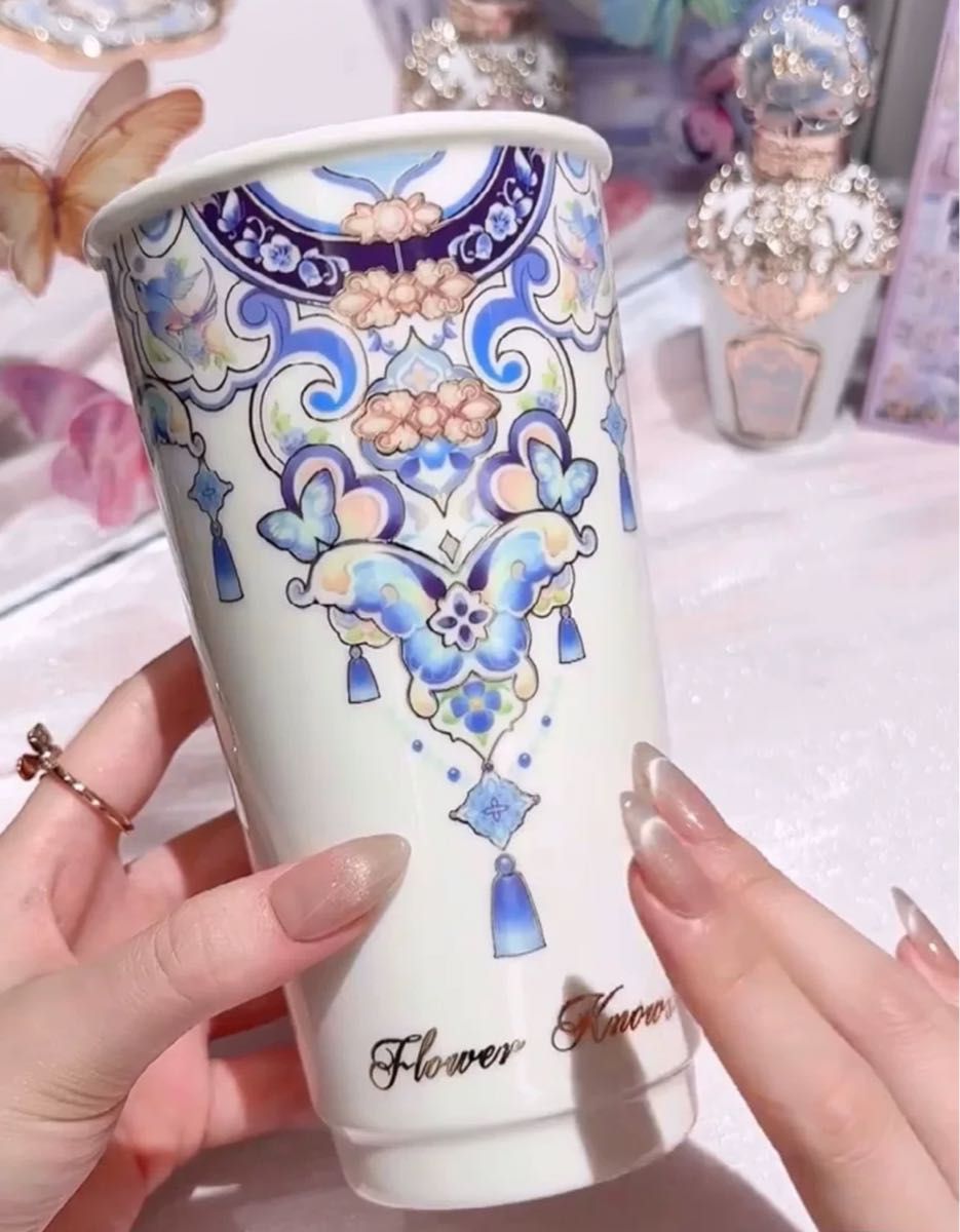 フラワーノーズ胡蝶雲肩シリーズ陶器タンブラー|Yahoo!フリマ フラワーノーズ胡蝶雲肩シリーズ陶器タンブラー|Yahoo!フリマ