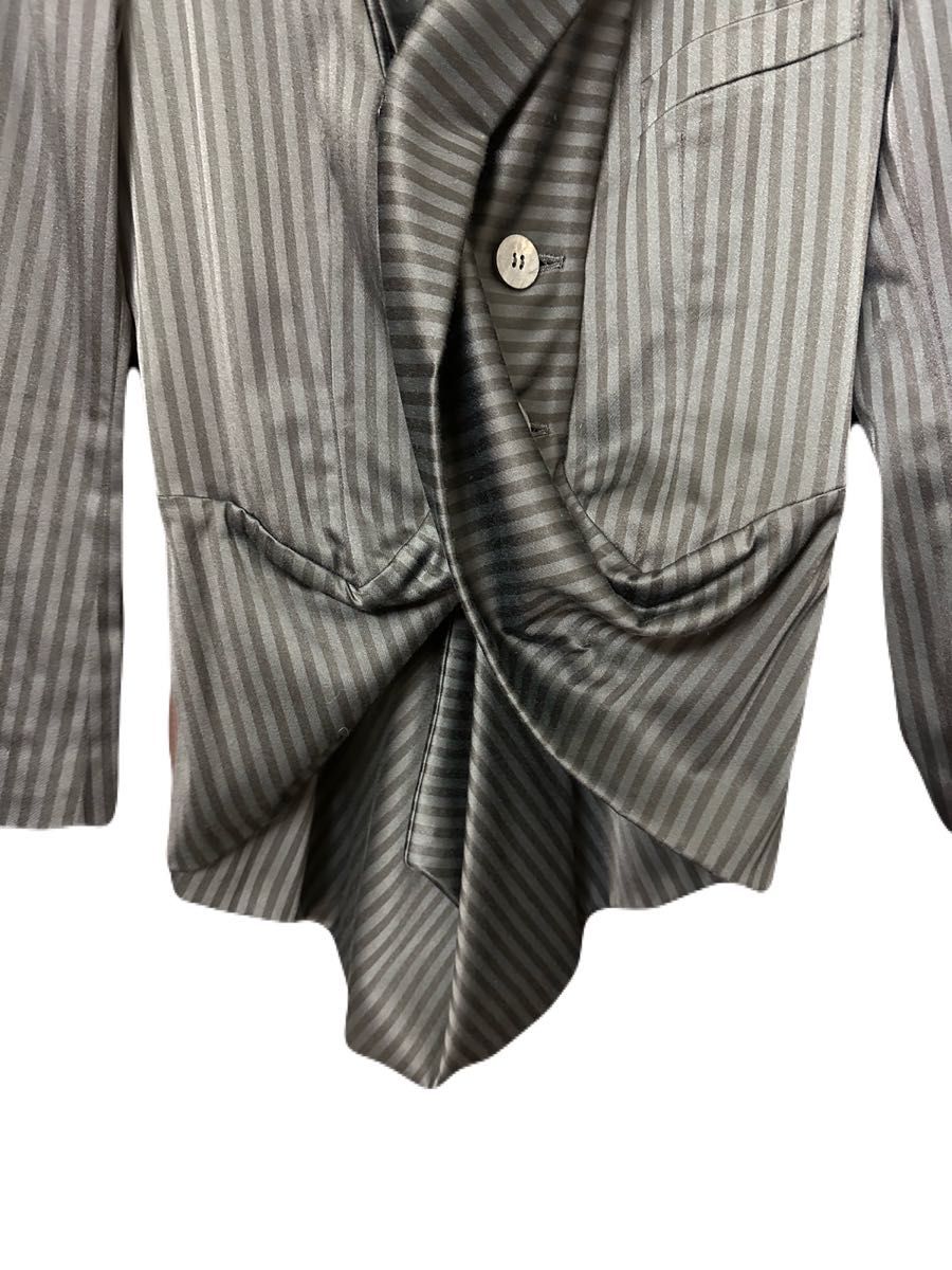 vintage issey miyake 変形テーラードジャケット ストライプ vintage issey miyake 変形テーラードジャケット ストライプ