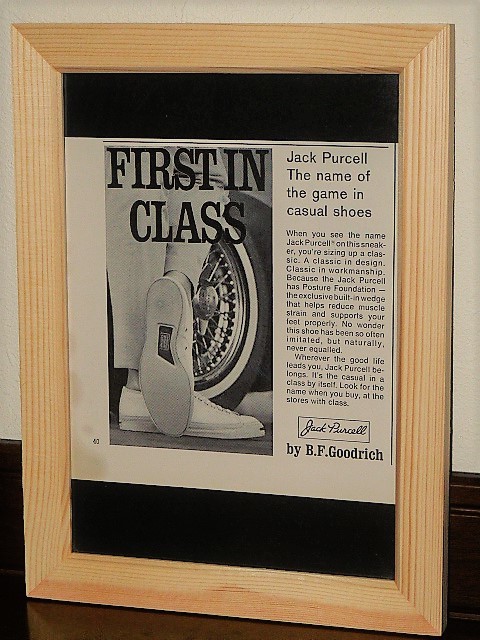1967年 USA '60s 洋書雑誌広告 額装品 B.F.Goodrich Jack Purcell ジャックパーセル ( A5サイズ )_画像1