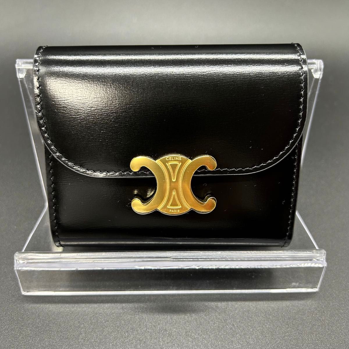 CELINE セリーヌ 三つ折り財布 トリオンフ コンパクトウォレット CELINE セリーヌ 三つ折り財布 トリオンフ コンパクトウォレット
