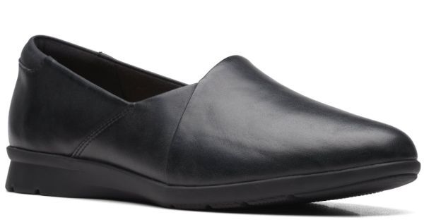 Clarks Clarks 25cm comfort simple Loafer Flat leather black ballet sneakers pumps boots RRR236