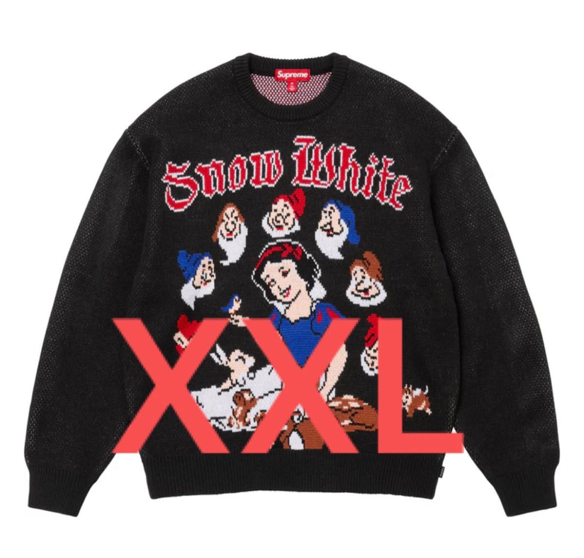Supreme Snow White Sweater Black 黒 XXLarge セーター スノー Supreme Snow White Sweater Black 黒 XXLarge セーター スノー