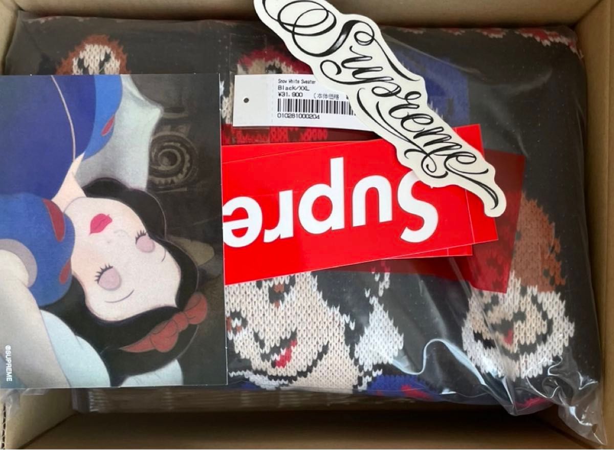 Supreme Snow White Sweater Black 黒 XXLarge セーター スノー Supreme Snow White Sweater Black 黒 XXLarge セーター スノー