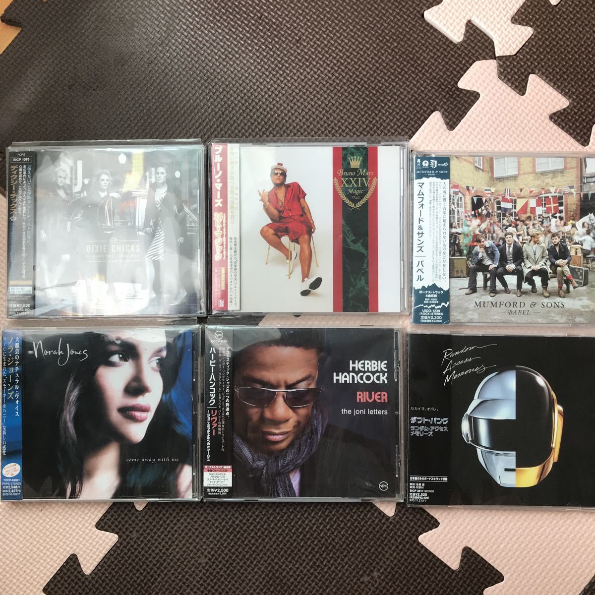 全て新品同様国内盤グラミー受賞作7枚 Dixie Chicks, Bruno Mars, Daft Punk, Mumford & Sons, Norah Jones, Herbie Hancock、Beck_1枚追加あり　他の画像参照