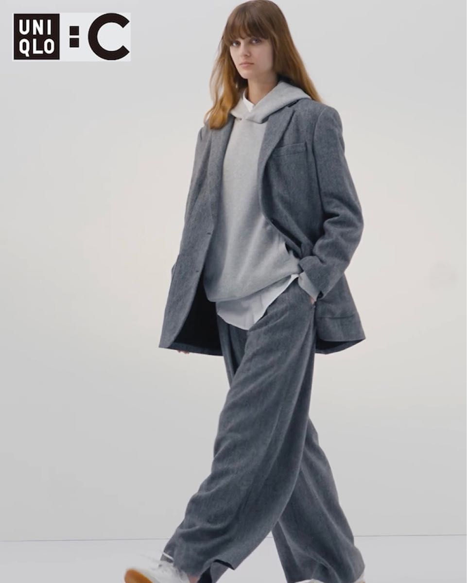 UNIQLO C ツイードオーバーサイズジャケット L ユニクロ UNIQLO C ツイードオーバーサイズジャケット L ユニクロ