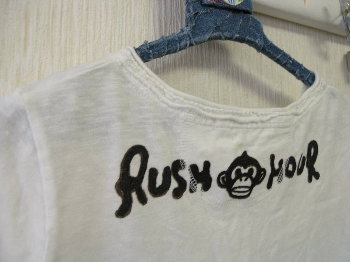 ! clothes 3367! lady's short sleeves Henley neckline T-shirt RUSH HOUR size М height 154-162 Used ~iiitomo~