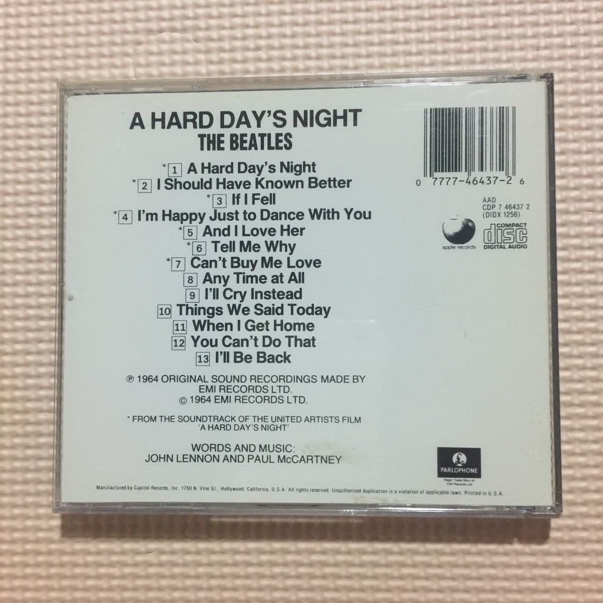 ザ ・ビートルズ A Hard Day's Night USA盤CD