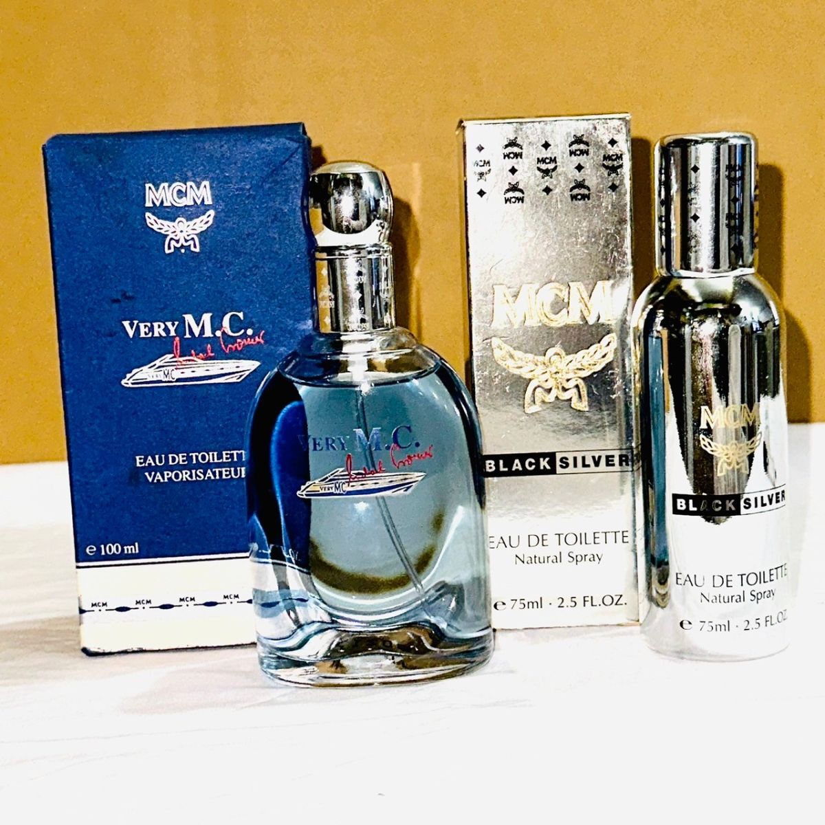 yt1017【60】//MCM★エムシーエム　ベリーエムシー　100ml　残量ほぼ満タン　香水　フレグランス　ブラックシルバー　75ml　残量半分以下