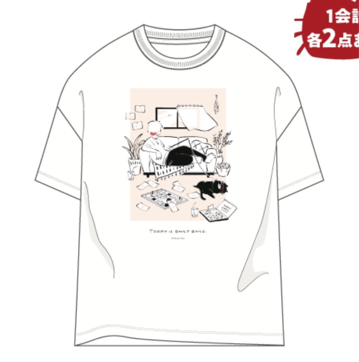 キヨ 東キヨドーム キヨ猫Tシャツ白 昼下がり ホワイト キヨ 東キヨドーム キヨ猫Tシャツ白 昼下がり ホワイト
